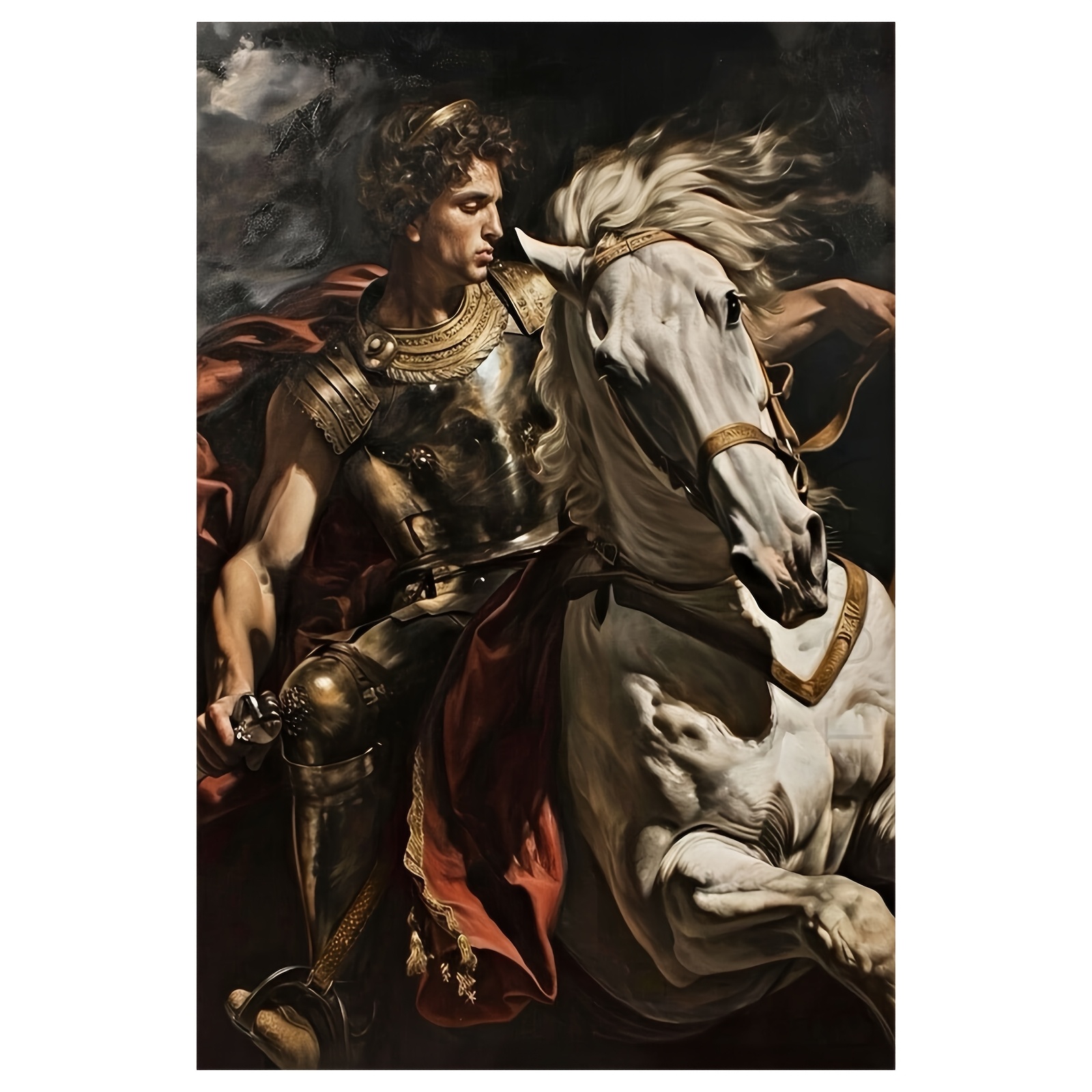 TEMU 2d Flat, 1pc Frameless On Canvas Poster - 12x18 Inch Historical Wall, Suitable For Living Room, Bedroom, Office Decor, Ancient Greek Artwork For