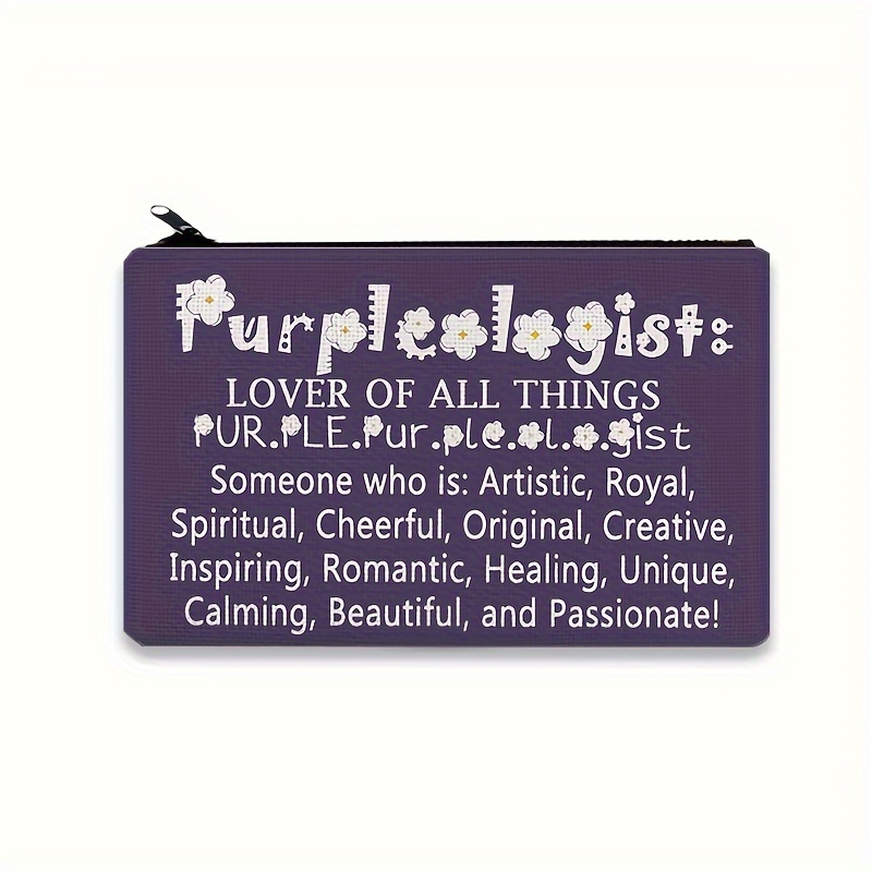 

Purple Makeup Bag - For Women, Non-waterproof, -free