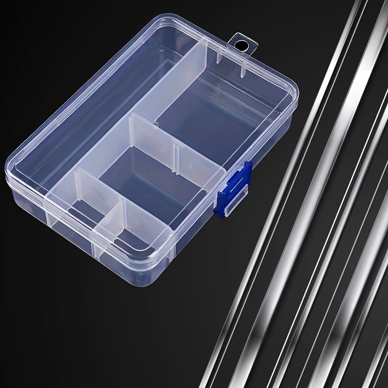 

1pc Transparent Plastic Box, 5 Removable Parts Box, Fishing Gear Product Packaging Box, Needle And Thread Pp Storage Box, Accessory Storage Box