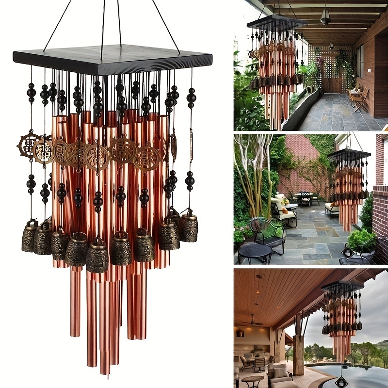 

1pcs Super Large 28 Tube Wind Chime Outdoor Wind Chime Garden Decoration, Hanging Window Decoration, Antique Wind Chime Door, Hanging Aluminum Alloy Tube Wind Chime, Garden Home Decoration Yard