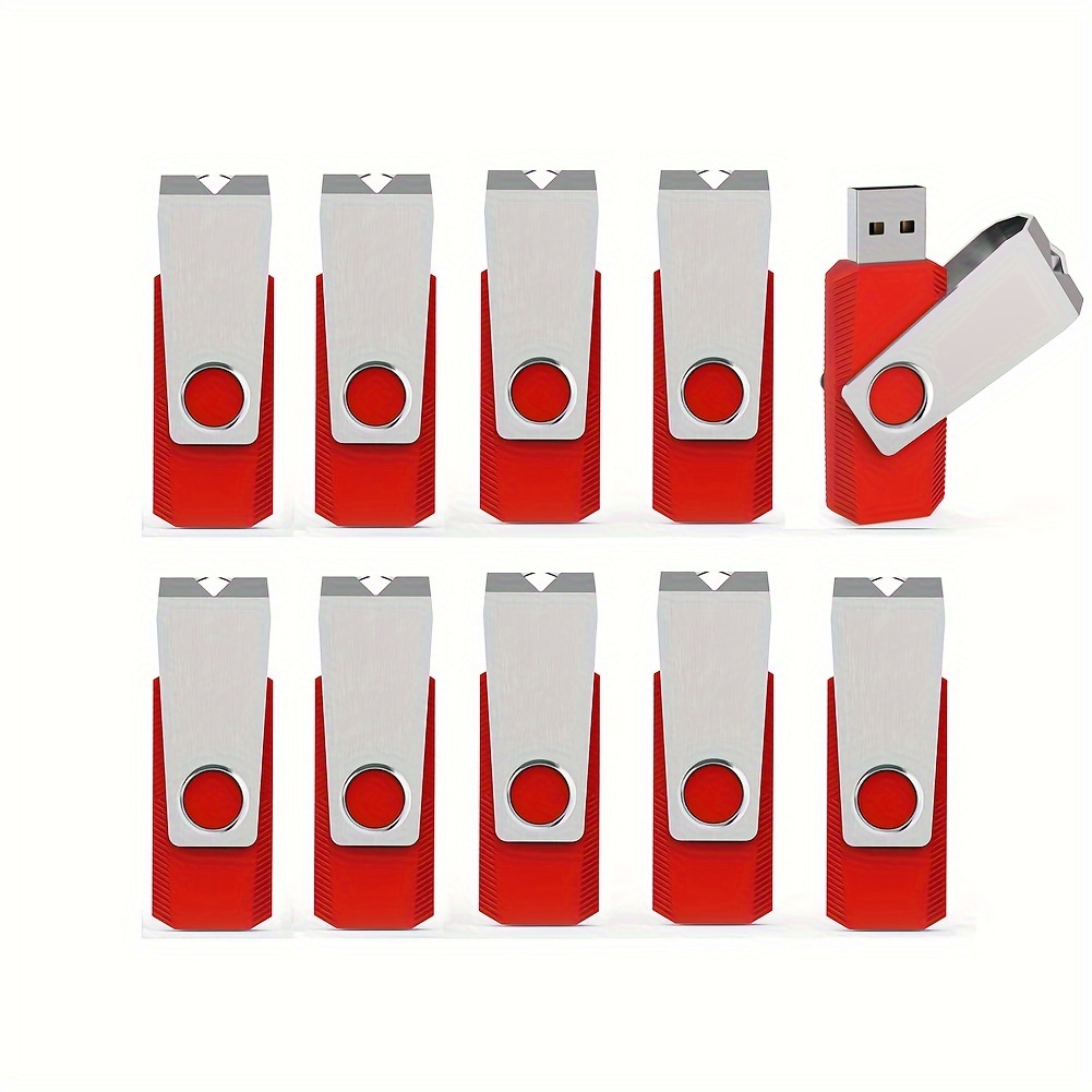 10pcs 4gb 8gb 16gb 32gb 64gb usb flash drives usb 2 0   usb stick swivel   drive no slip design usb drive jump drive usb storage flash drive for pc laptop computers data storage red