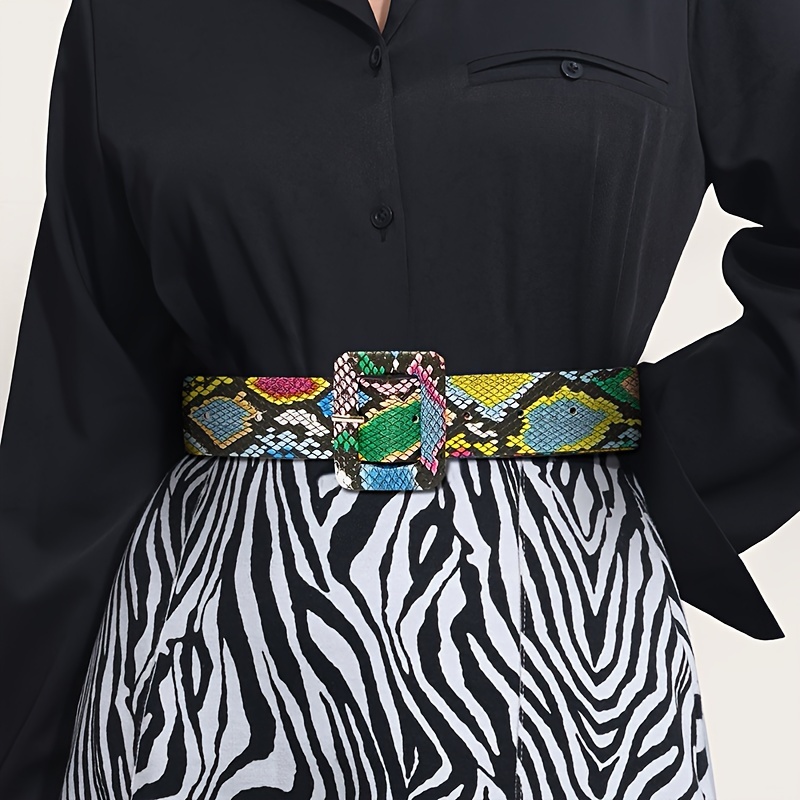 

Ceinture vintage pour femme à imprimé vert - Décontractée, plage, soirée, fête, , domicile-travail, ceinture , matériau PU, plumes