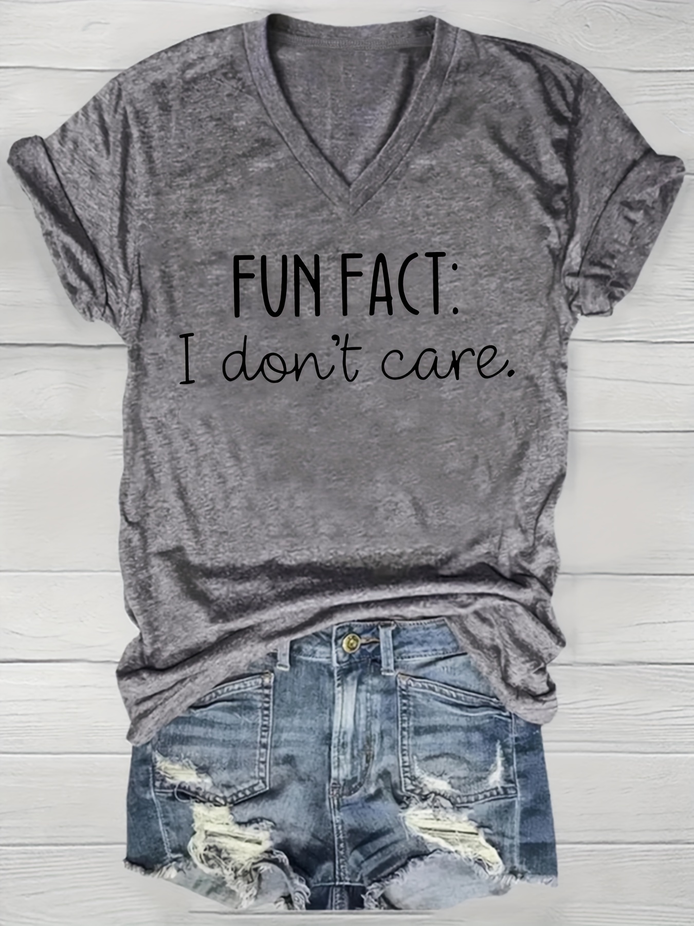 2024 Cross-border European and American Women's V-Neck Loose Casual Short Sleeve Top with Bottoming T-Shirt