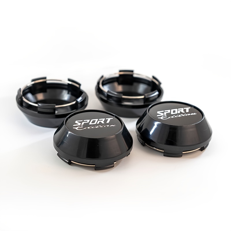 

4pcs 65mm Car Wheel Center Caps - High-quality Abs With Aluminum Accents, Dust Covers For Protection