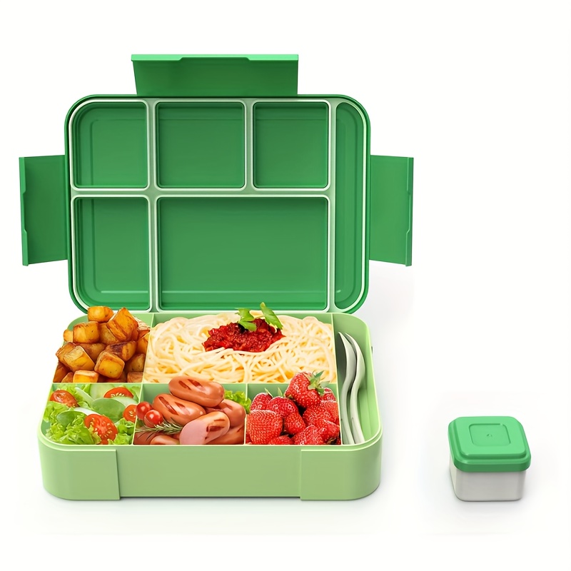 Microwave-safe Lunch Box, Refrigerator-friendly Fresh-keeping Fruit Container, Multi-compartment Snack Box With Dividers And Airtight Seal