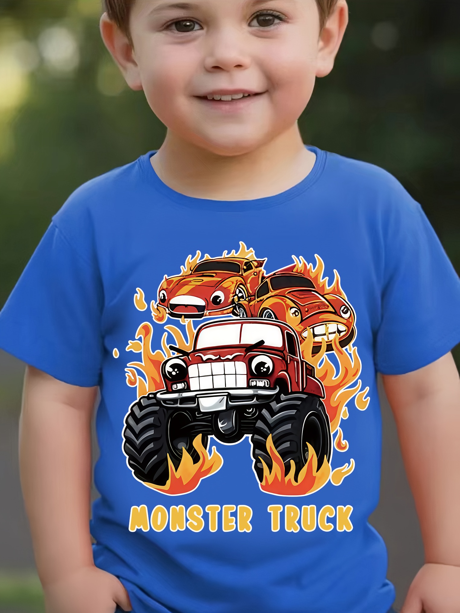 kids cute monster truck t shirt monster truck print Temu Nigeria