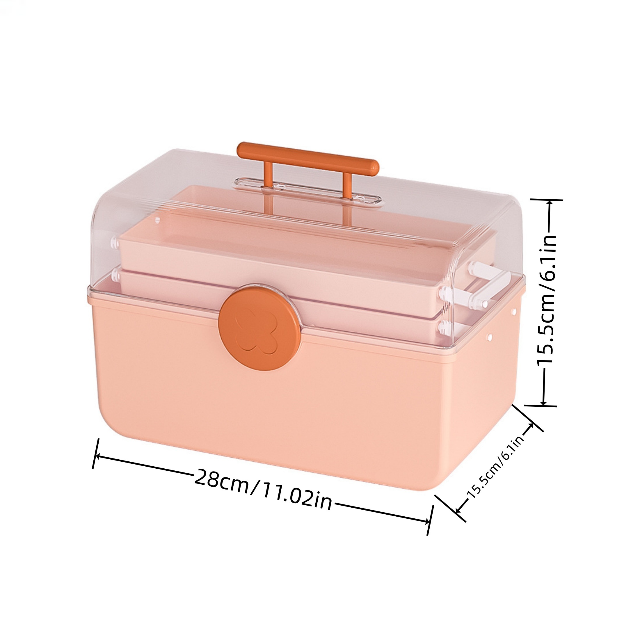 Plastic 3 layer Storage Box Transparent Cover Household Use - Temu