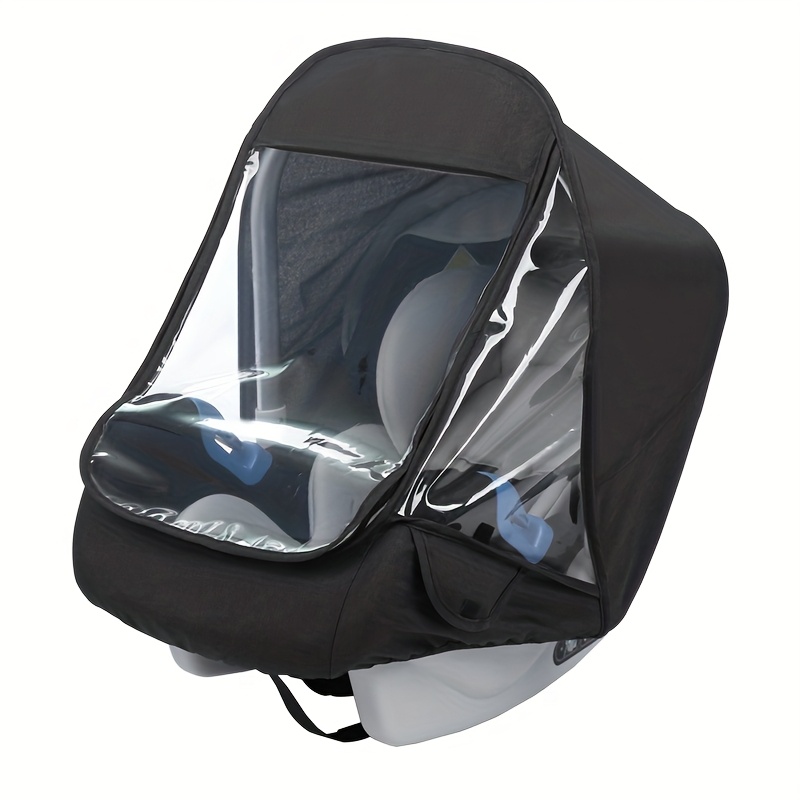 Image of Peva Transparent Baby Car Seat Rain Cover Stroller Rain Cover Bassinet Rain Cover Dust Cover Protection Baby Shade Transparent Rain Cover