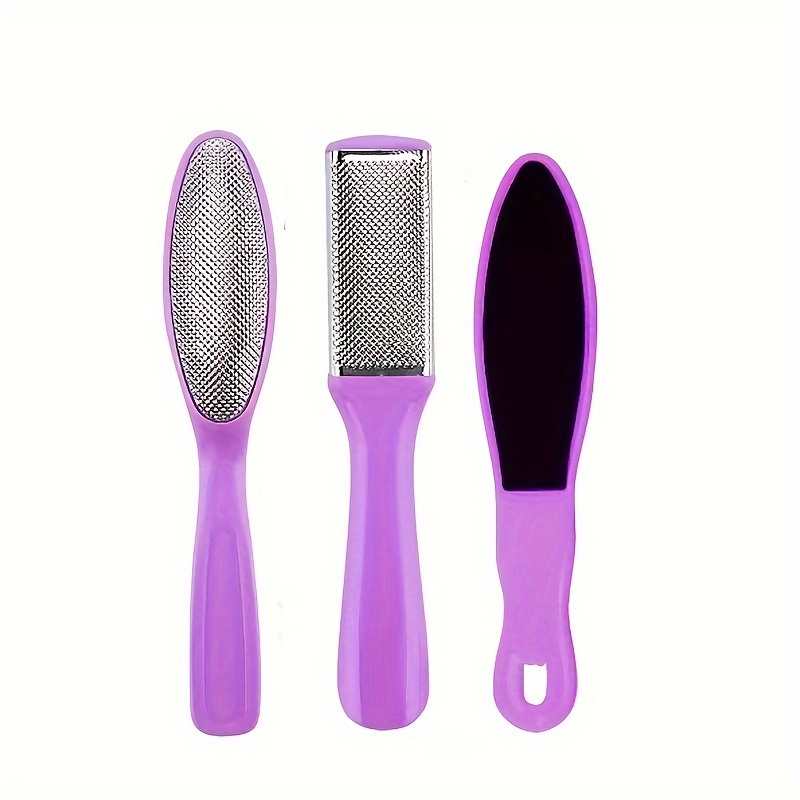Foot Toolkit, 3pcs Stainless Steel Sandpaper Double-sided Foot File Double-sided Remover Washable Foot Care Kit Dead Skin Remover Suitable For For Men And Women