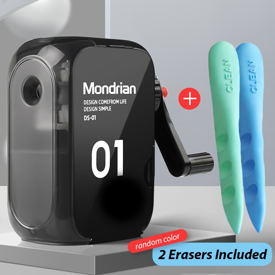 TEMU A High-quality Manual Pencil Sharpener With A Built-in Lead Sharpener Plate, With Eraser, Suitable For Sketching Pencils, Charcoal Pencils And