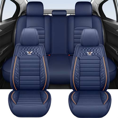 full car 5 seat car seat covers universal car seat covers full coverage seat covers small car seat protectors faux leather car cushions waterproof car seat covers compatible with 5 seat models universal car chair covers