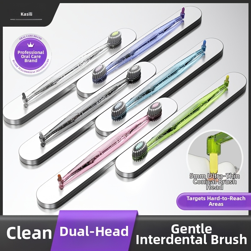 Kasili Dual-Headed Toothbrush with Soft Bristles for Wisdom Teeth