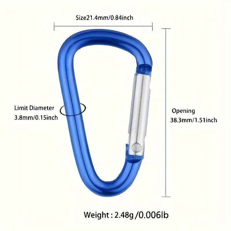 5/10pcs Random color Mini Aluminum Alloy outdoor keychain, Spring Snap Hook Clip Keychains, Outdoor Camping Daily Use