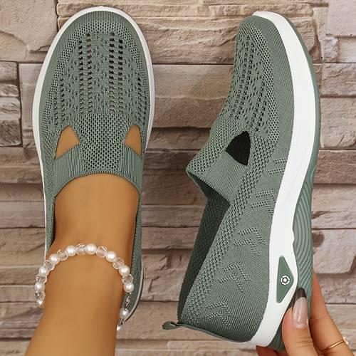 womens shoes 2025 new style breathable knitted shoes for women trendy and stylish sports shoes for cross border trade women shoes sneakers