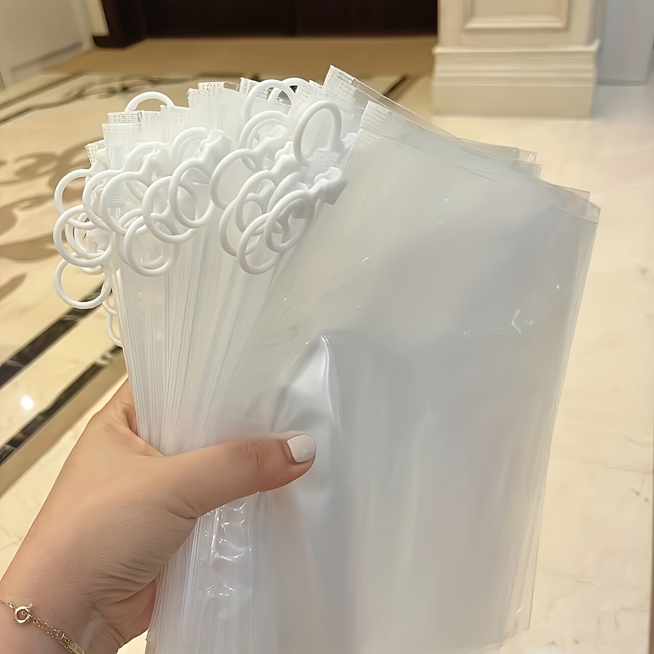 5pcs extra thick clear pvc storage bags resealable portable   for travel cosmetics stationery organization ideal for packaging storage details 4