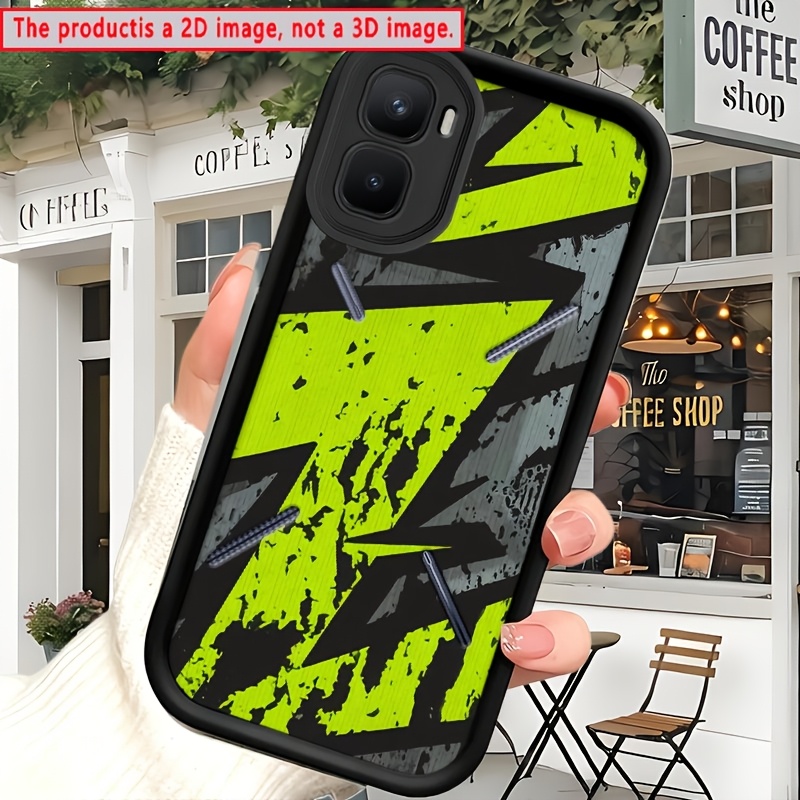 Phone Case: Fashionable New 2d Flat Lightning Graffiti Unisex Stylish Protective Case For Infinix Pro, Full Lens…: retailer-supplied image