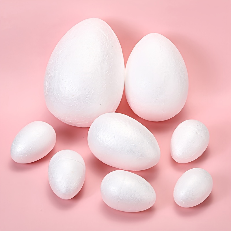 

60pcs 5 Sizes Technology Foam Egg Smooth Egg Natural Polystyrene Egg Foam Egg Egg Balls For Painting Easter Decoration