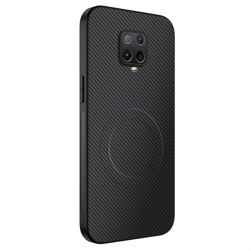 TEMU Phone Case - Suitable For Redmi Note 9 Pro 4g Phone Case, Carbon Fiber Stripes, Comfortable Feel, Magnetic Function, Anti-slip And Fingerprint