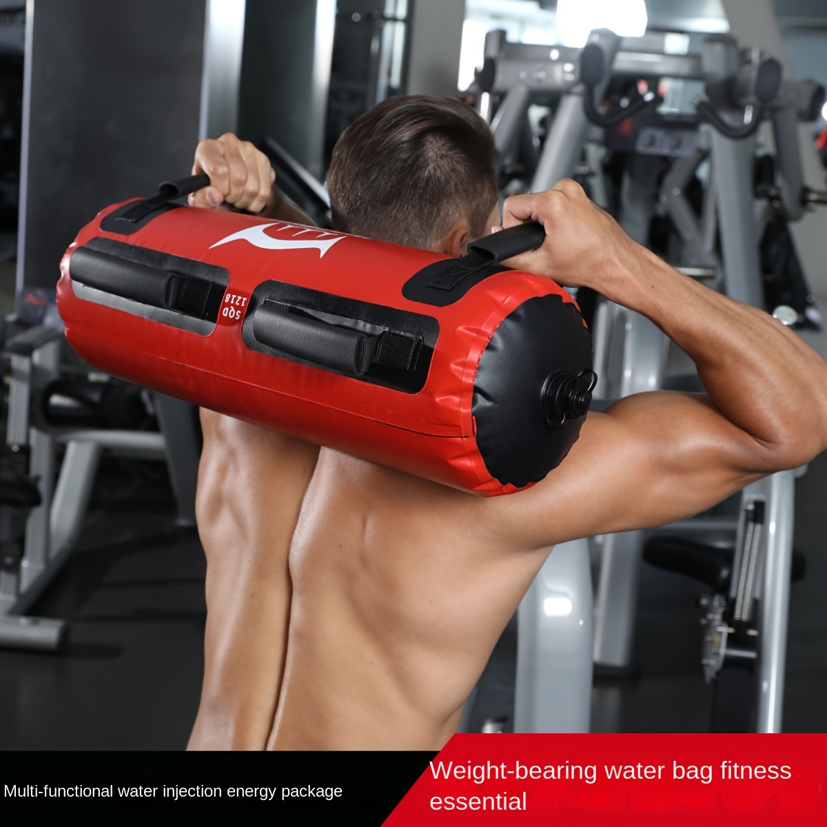 [Red Fitness Sandbag] Portable Energy Bag Sandbag | Red Fitness Weightlifting Comprehensive Physical Training Squat Load-Bearing Multifunctional Equipment with Various Weights