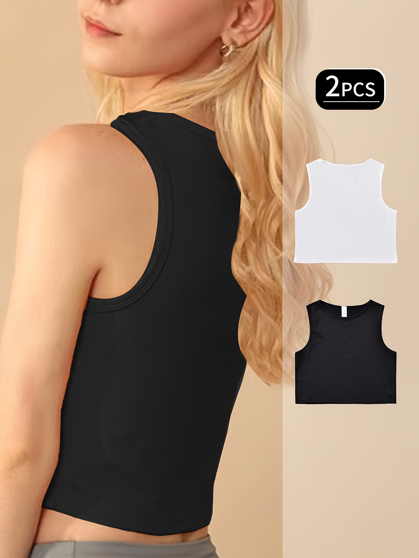 Simple Solid Tank Top V Neck Slim Fit Top Women's Lingerie - Temu Canada