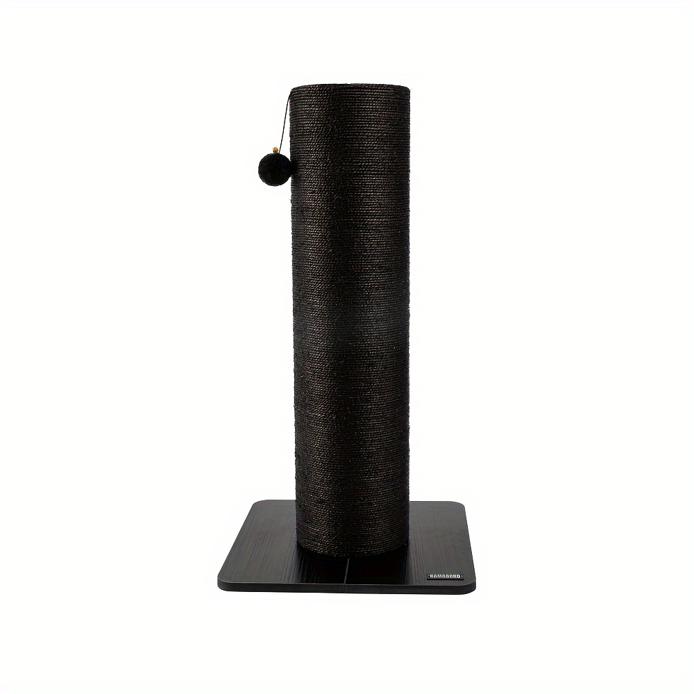 

29.5" Cat Scratching Post For Large Cats, 7.5" Ultra-large Diameter Natural Sisal Cat Scratch Post, Scratch-resistant Tall Cat Scratcher For Indoor Cats, Protect Your Furniture, Black