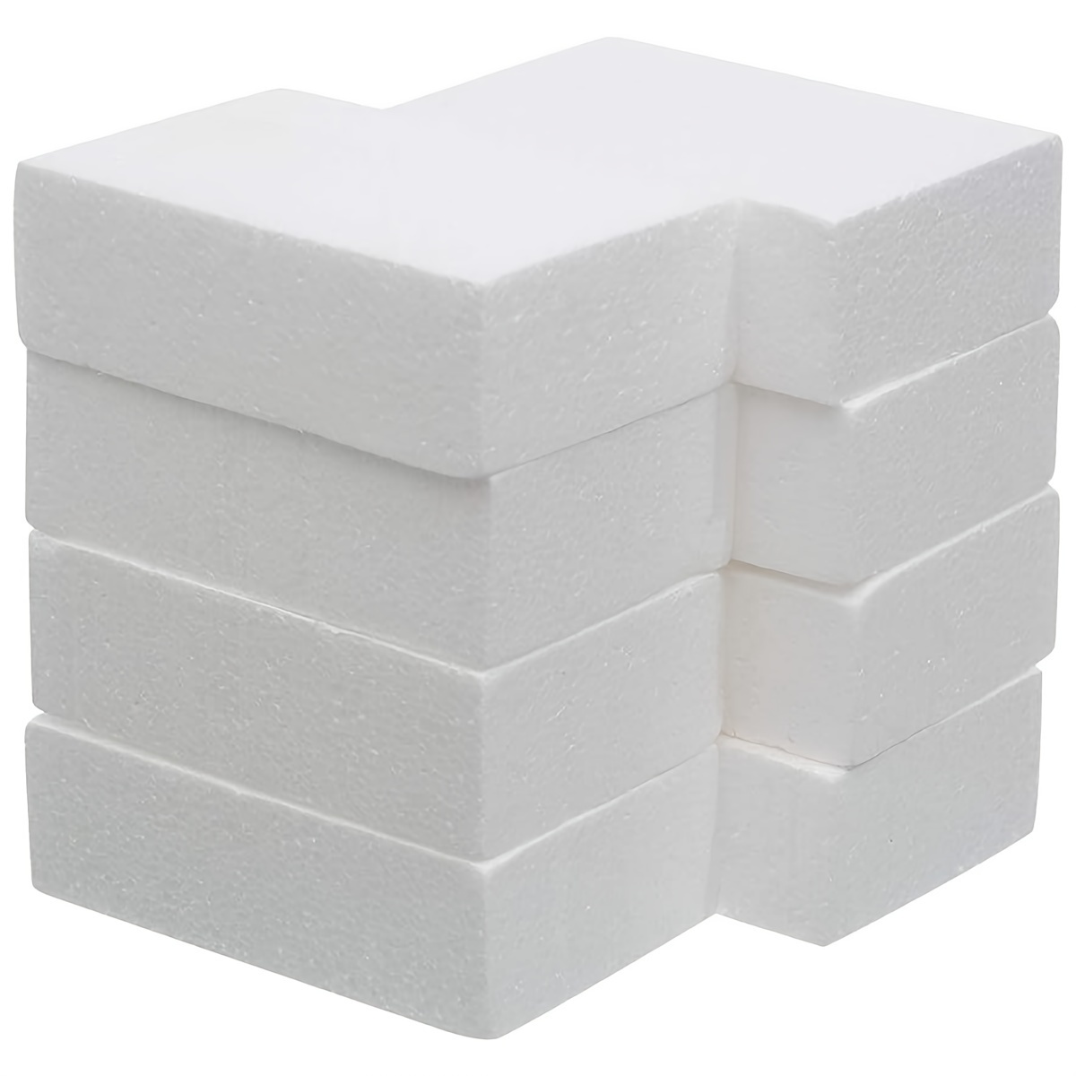 

4pcs White Blocks 6x4x2 Inches - Ideal For Art Projects, School , Floral Arrangements & Centerpieces