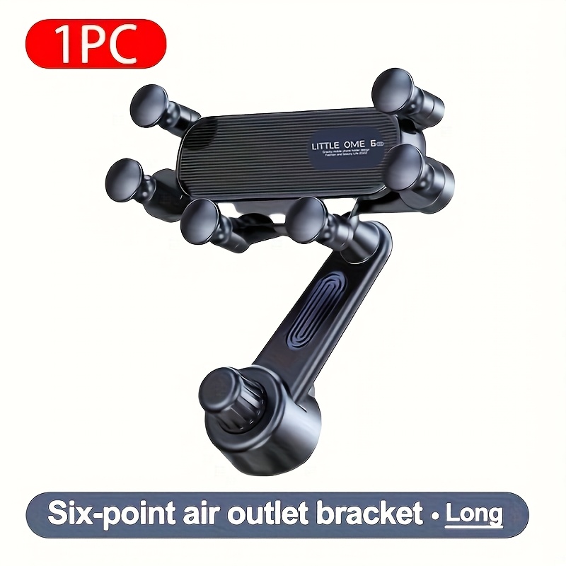 Image of Air Vent Car Phone Holder 6-joint 360-degree Gravity Phone Mount Stable Hook Cellphone Stand Universal For 4.7-7 Inch