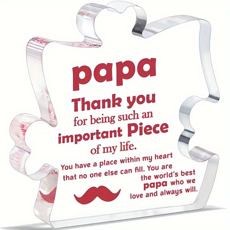 

1pc, Festival, Papa Acrylic Decoration Sign, Perfect Gift For Grandfathers On Father's Day, Christmas, Thanksgiving, And Birthdays