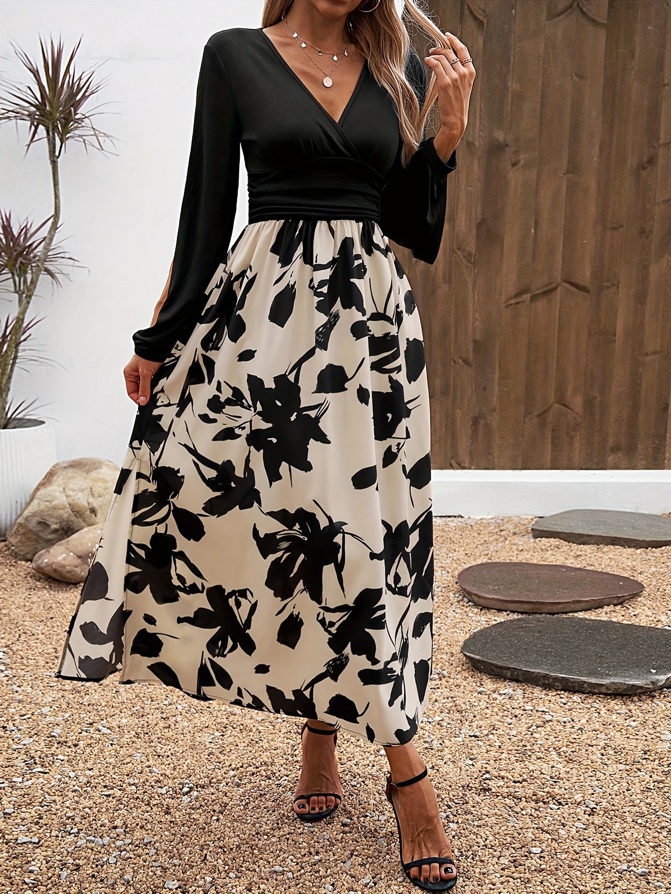 long black dress one sleeve SATIN GATHER ONE SHOULDER DRESS | BLACK  THIRD FORM