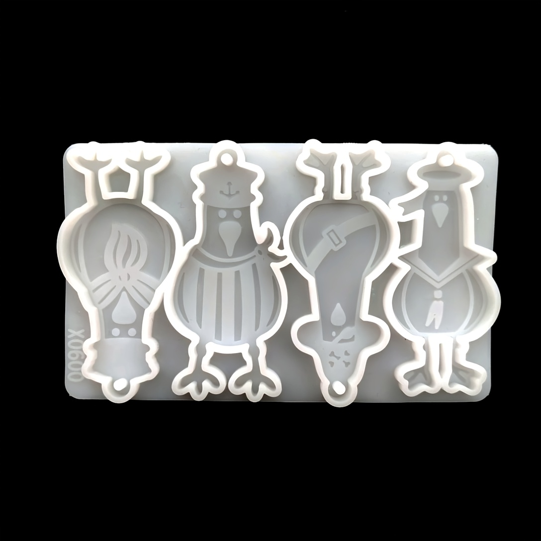 4pcs Seagull Resin Mold Suitable For Epoxy & Resin Crafts - Silicone Mold With Seagull Pendants, Charms, Backpack Decorations,, Making - Irregular Shape For