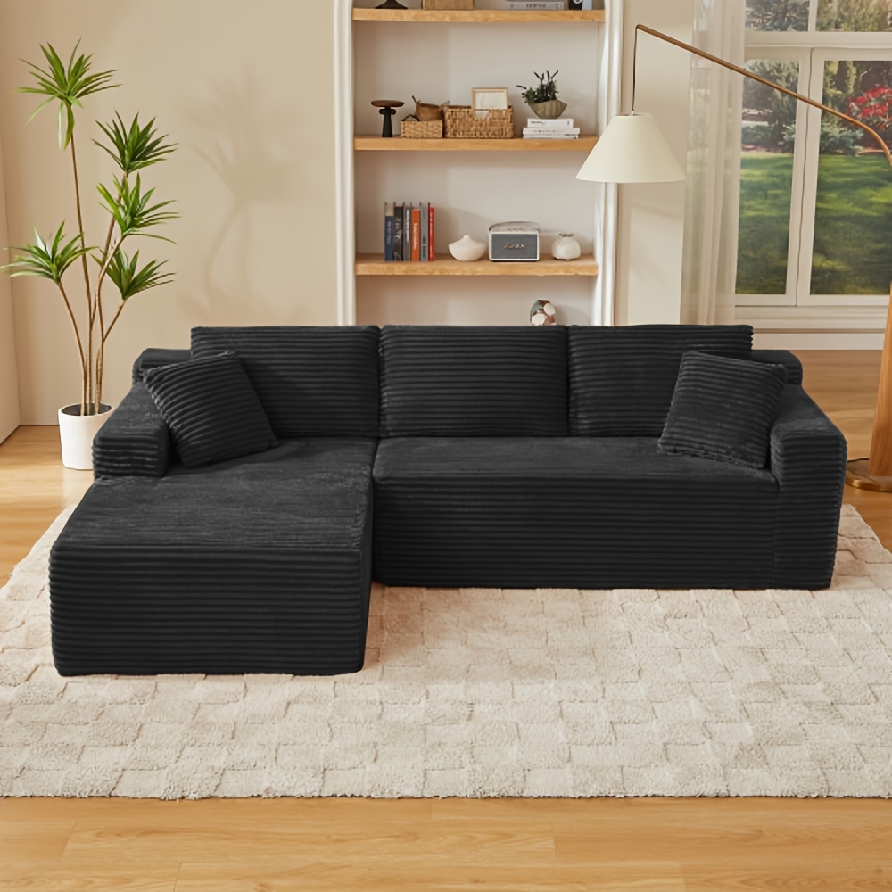 Fabric L-shaped Corner Sofa, Modern Minimalist Style For , Suitable For Living Rooms, Apartments, And Offices