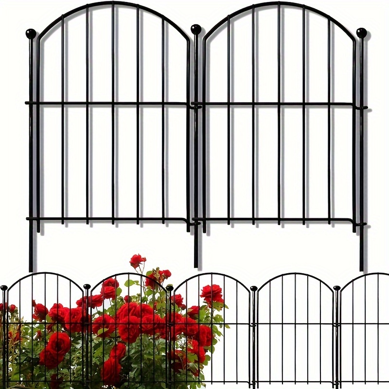 

Decorative Rustproof Metal Garden Fence - 5/10pcs, 21"x5.4ft, Easy Install, Ideal For Dog Barrier & Ornamental Flower Bed Edging, Perfect For Yard And Patio