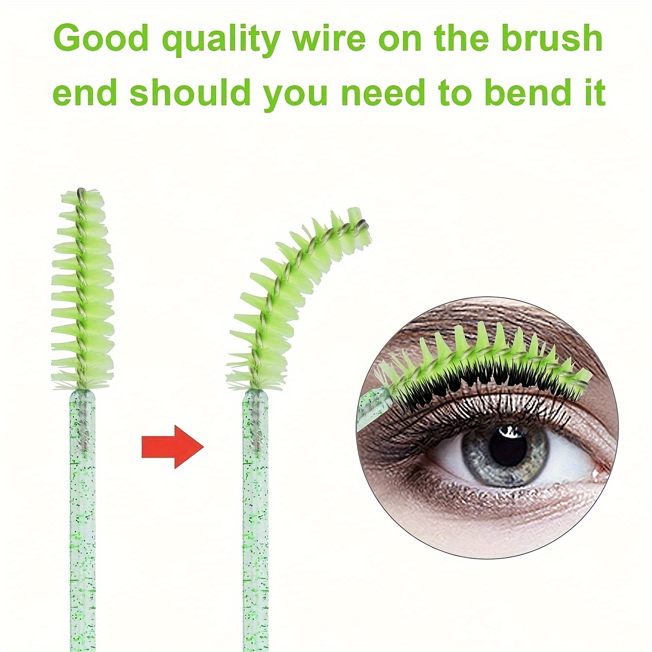 50pcs Disposable Eyelash & Eyebrow Brushes Mascara Wands