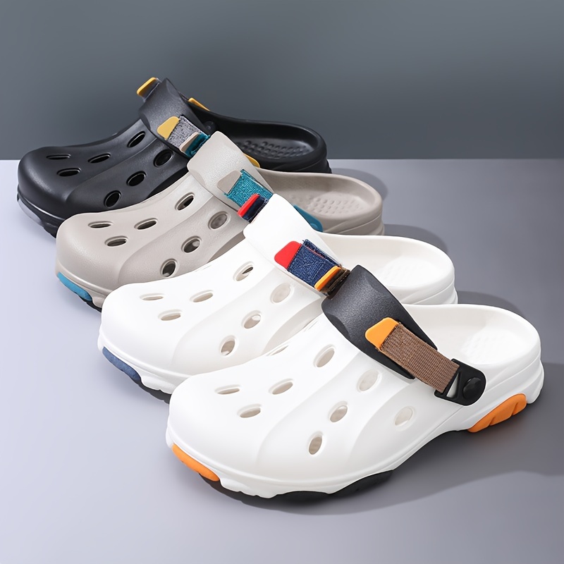 Mens Solid Colour Chunky Clogs Comfy Non Slip Casual Eva Sole Slippers For Mens Outdoor Activities Men s Shoes Temu details 0