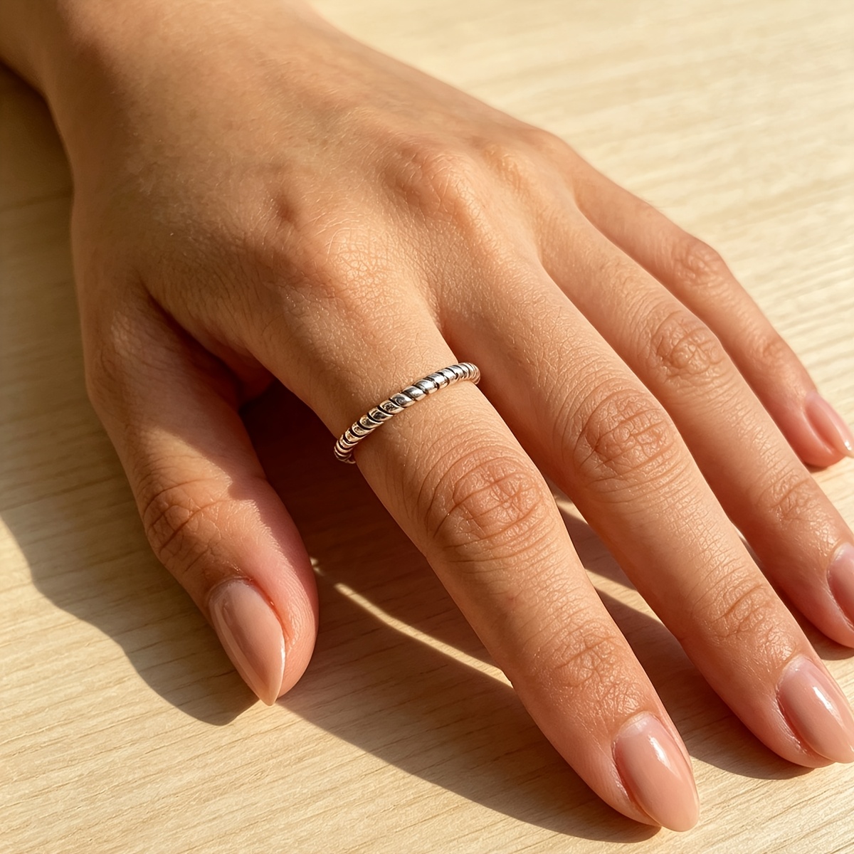 Women's Vintage Finger Wrap Thread Ring, Retro Style