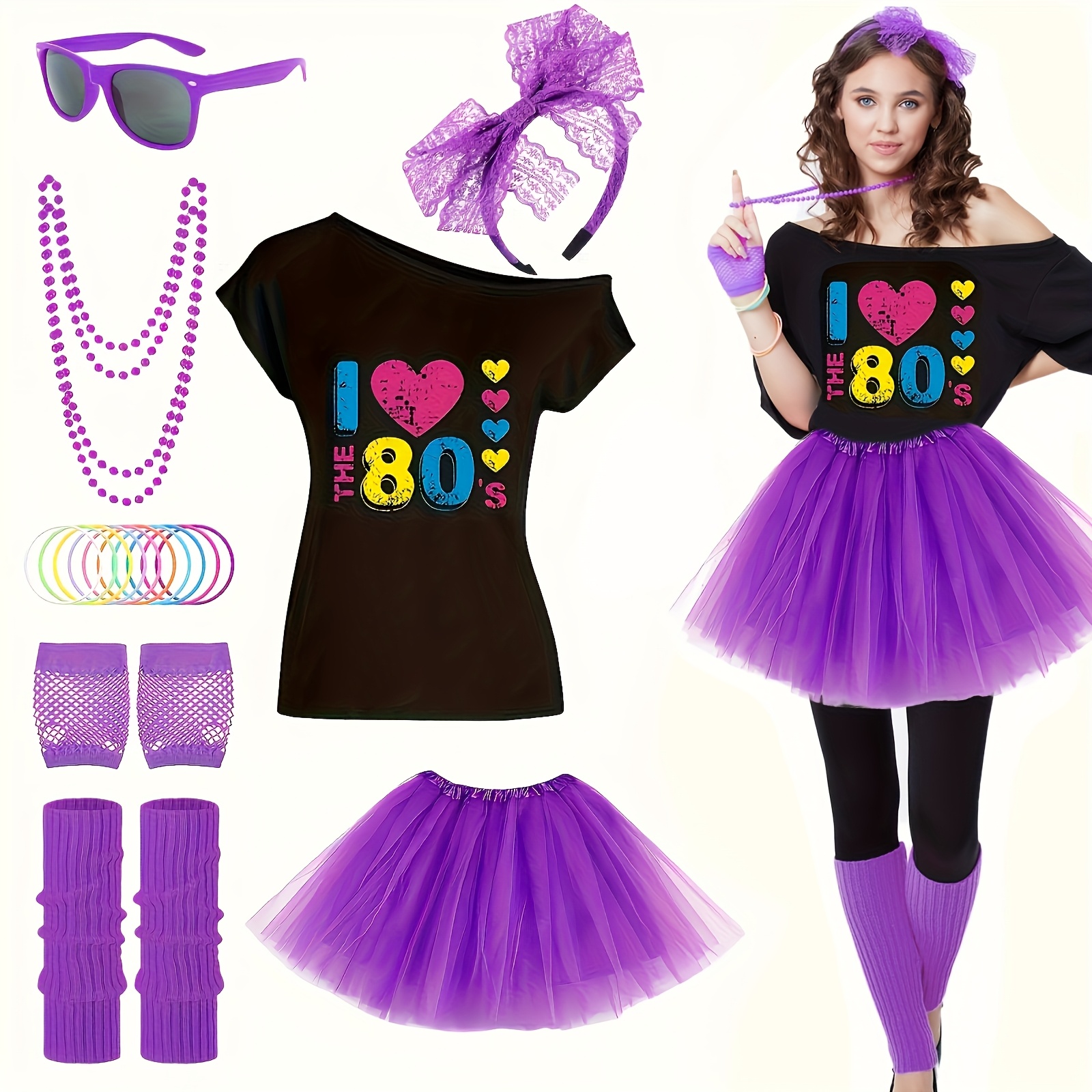 Vestido Disfraz 80s Mujer Disfraces Trajes De Los 80's