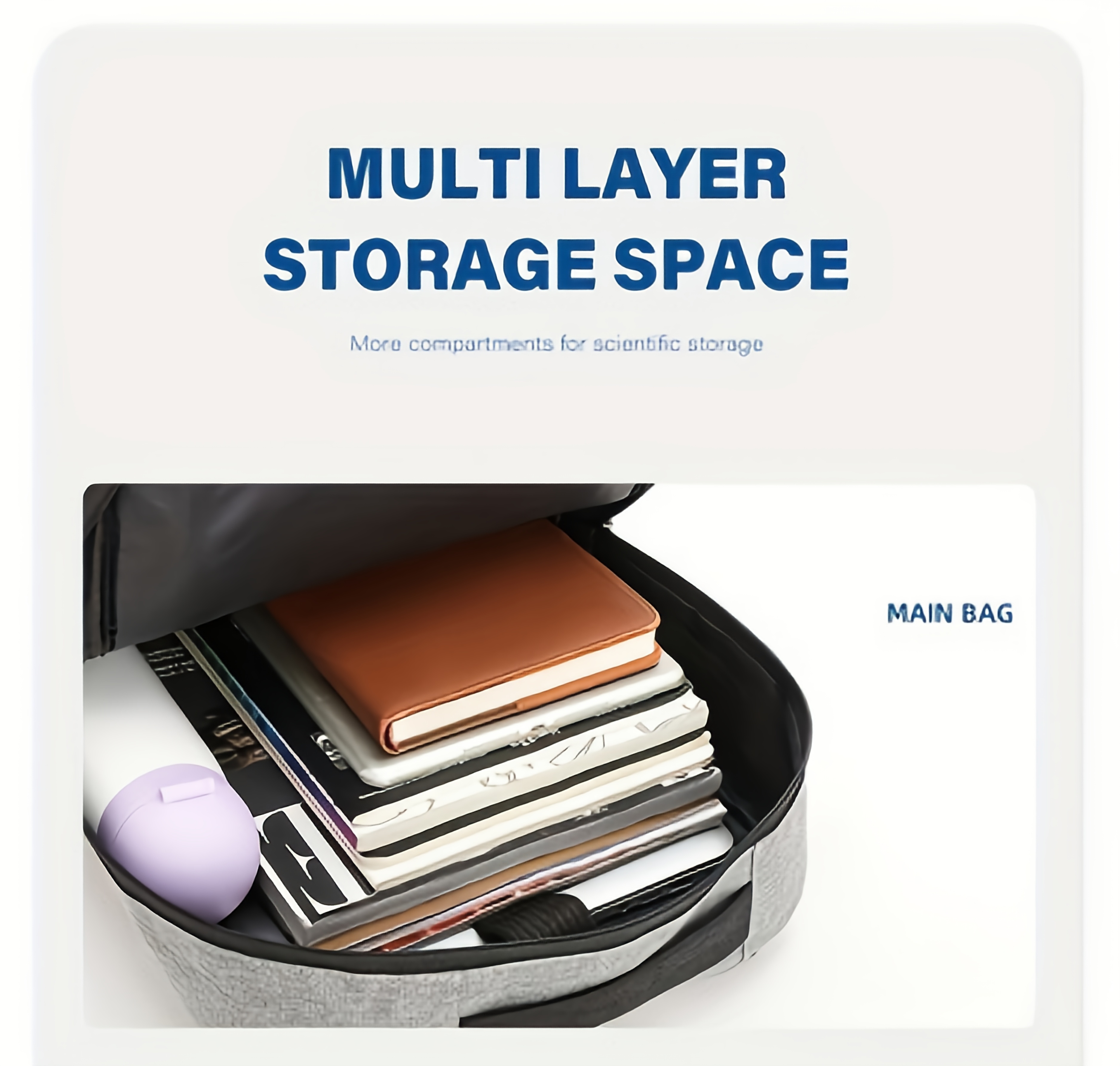 multifunctional computer bag fashionable backpack daily   business three piece set large capacity storage bag book tablet organizer convenient travel details 6