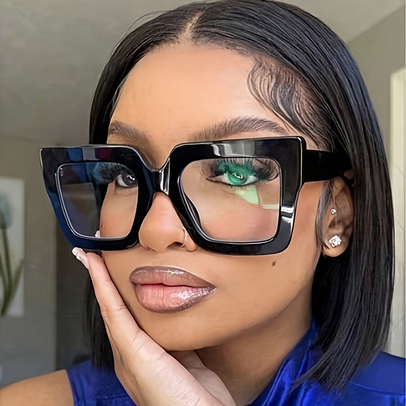 Ladies\' Oversized Square Frame Glasses For Y2k Style & Festival Deco Women main image 4