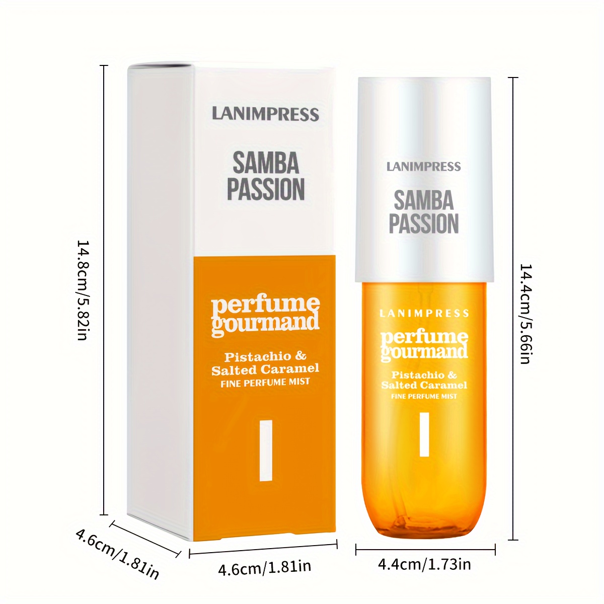 NEW Look Samba Passion 3 fl oz Body & Hair Perfume Mist with Gourmand Notes, Travel Size, Long-Lasting Scent