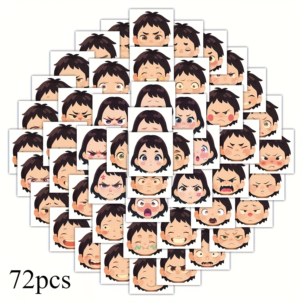 Image of 72pcs Cartoon Sticker, Scrapbooking, Journal, Laptop, Water Bottle, Car Decoration With Faith-based Designs, Summer Gift With Positive Messages