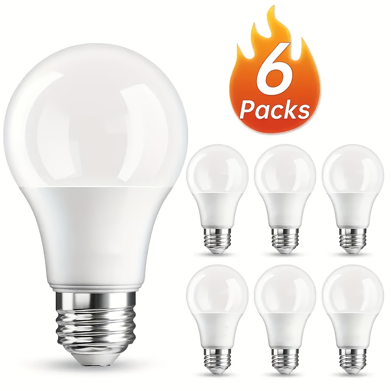 TEMU Ampoules LED Équivalent 100 Watt, 24/12/6pcs A19 14W E26 Base Standard, 5000K, 1500LM, CRI 85+, Durée de Vie 15000H, Non Dimmable, pour Lampe de