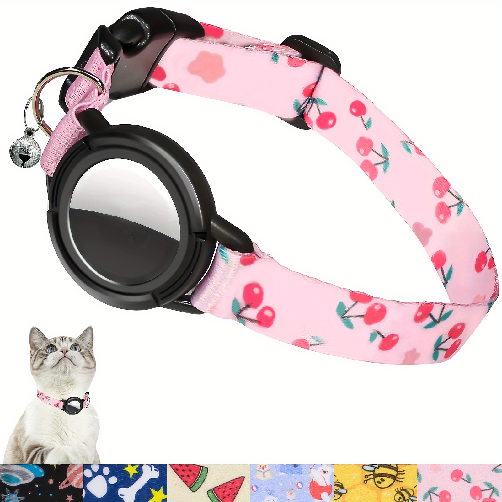 Comprar Collar para gatos con funda protectora para Airtag, localizador  antipérdida, accesorios para perros, collares reflectantes para mascotas