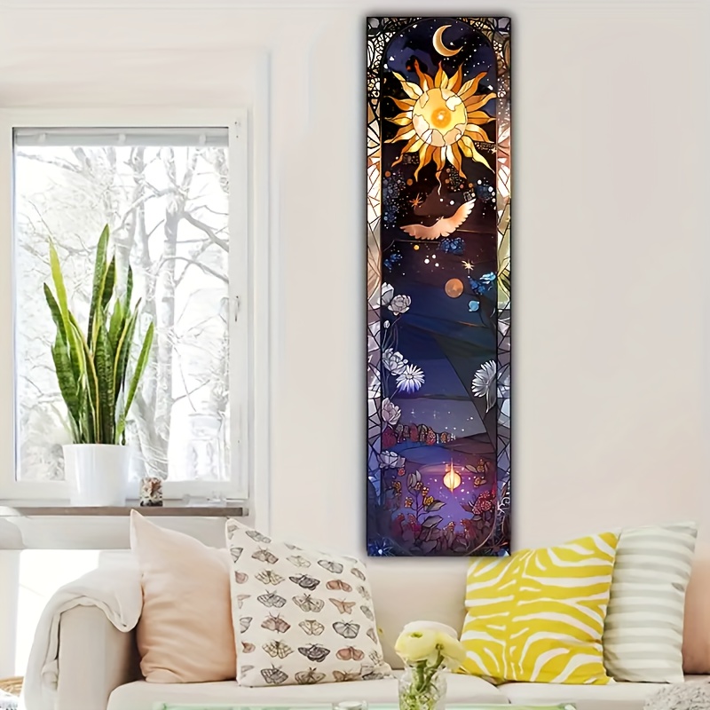 Sun And Moon Yoga Tapestry Wall Hanging For Meditation Decor_voghion.com