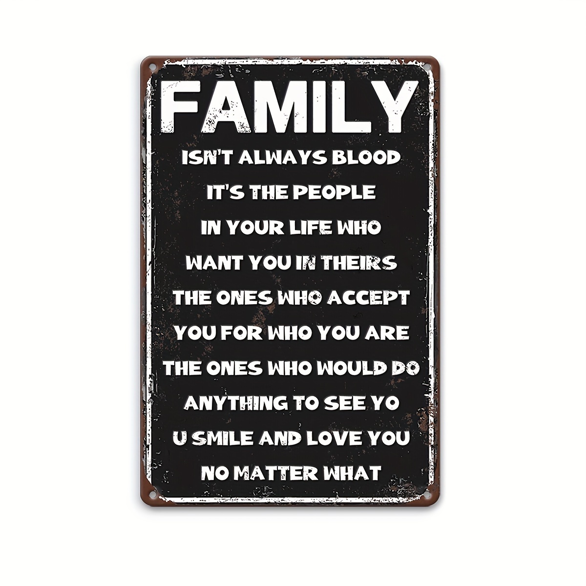 

Inspirational Family Quote Vintage Aluminum Sign - 12"x8" Rustic Wall Art For Home, Garage, Living Room & More - Indoor/outdoor Decor