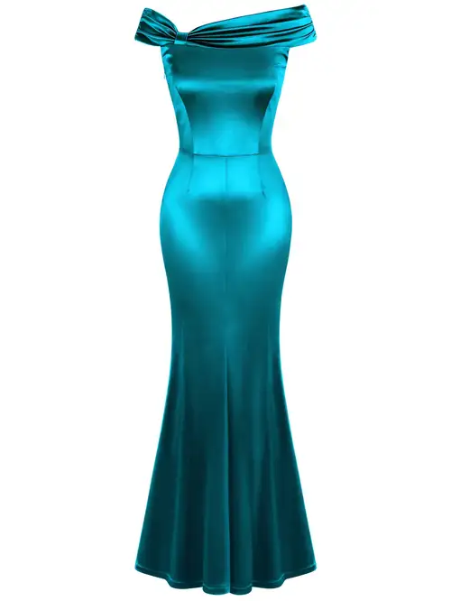 classic shoulder fitted mermaid gown a dramatic train - Temu Spain classic shoulder fitted mermaid gown a dramatic train - Temu Spain