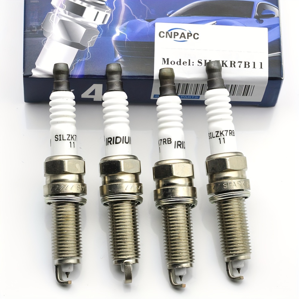 TEMU 4pcs Real Iridium Spark Plugs 18846-11070 Silzkr7b11 For Tucson Elantra Gt