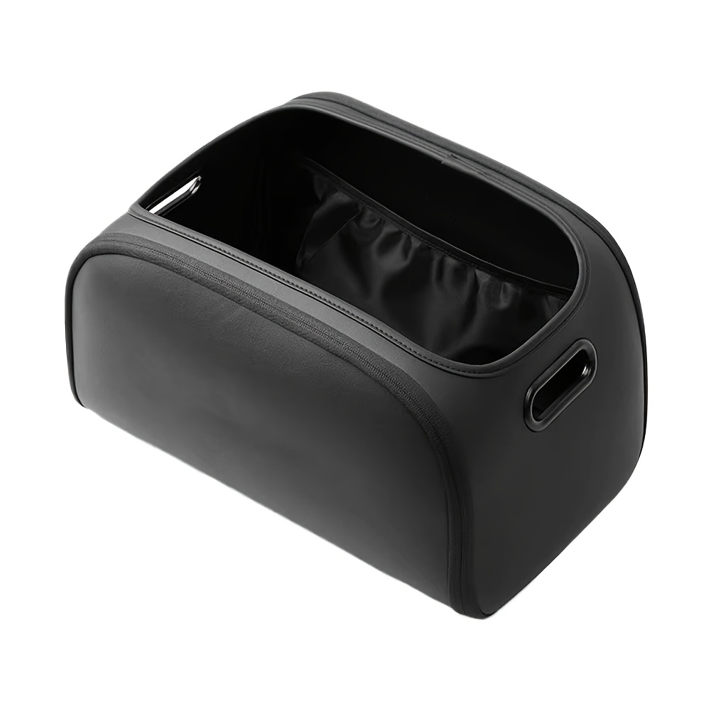 TEMU Universal Large-capacity Luxury Pu Leather Car Trunk Organizer With Built-in Multi-pocket And Wide-opening Design. Suitable For Sedans, Suvs,