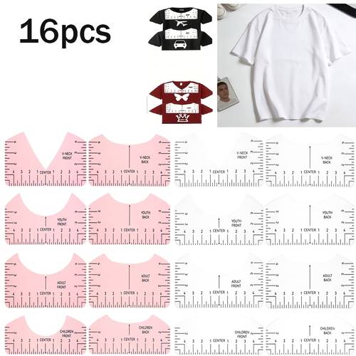 16pcs t shirt tool t shirt guide ruler sewing pvc ruler