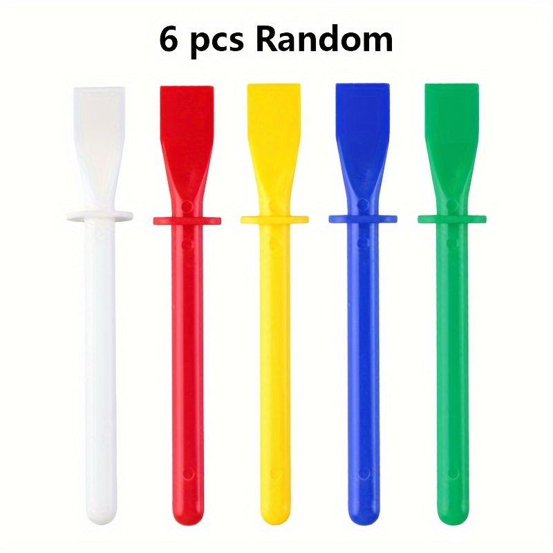 Image of 6/12pcs, Vibrant Glue Applicators - Precision Diy Faux Leather Craft Tool - Durable & Easy Clean - Scraper - Assorted Colors For Creative Manual Projects, Random Color