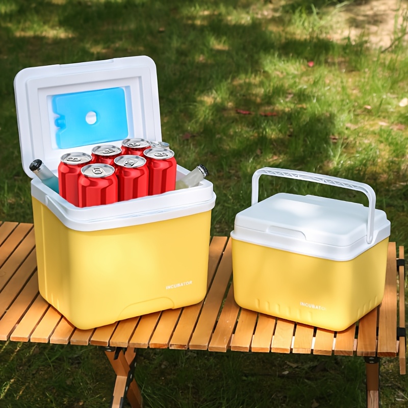 1pc New Commercial Grade Insulated Hot and Cold Dual-Compartment Cooler Bag, Outdoor Camping Ice Bucket Fishing Bucket with Portable Design for Outdoors and Car Travel